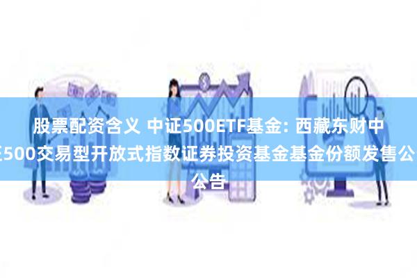 股票配资含义 中证500ETF基金: 西藏东财中证500交易型开放式指数证券投资基金基金份额发售公告