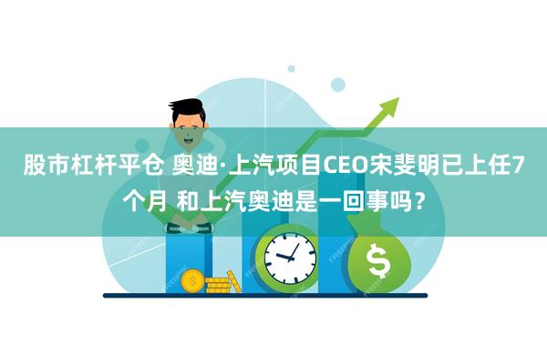 股市杠杆平仓 奥迪·上汽项目CEO宋斐明已上任7个月 和上汽奥迪是一回事吗？